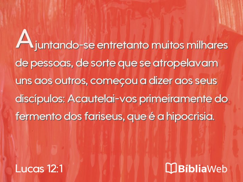 Lucas 12:1 em imagem para compartilhar