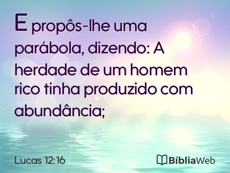 Lucas 12:16 em imagem para compartilhar