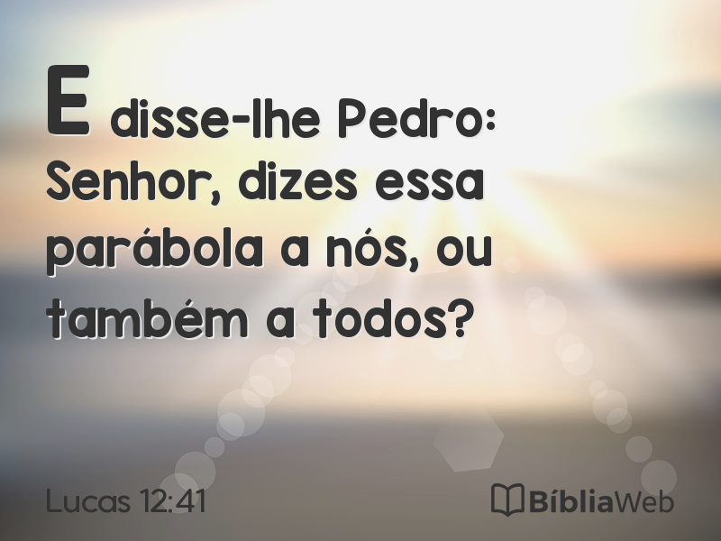 Lucas 12:41 em imagem para compartilhar