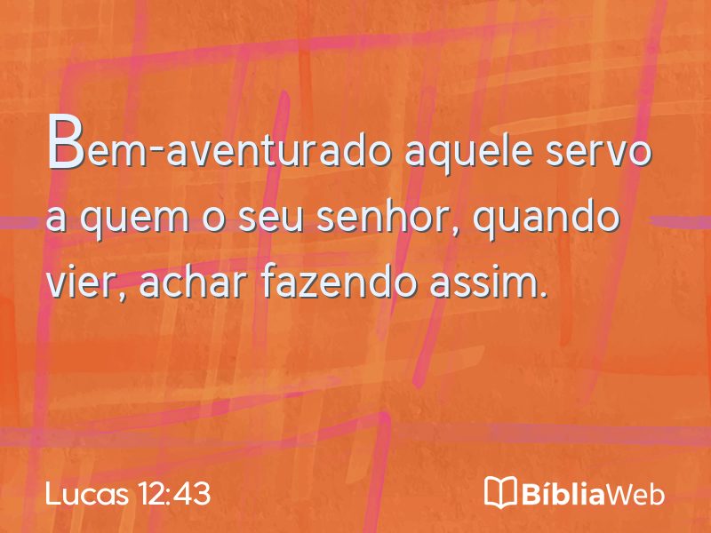 Lucas 12:43 em imagem para compartilhar
