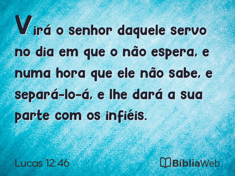 Lucas 12:46 em imagem para compartilhar