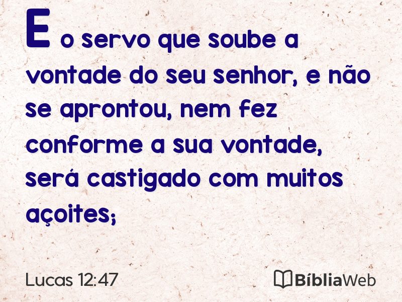 Lucas 12:47 em imagem para compartilhar