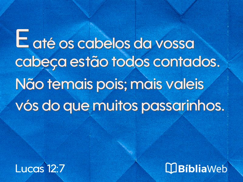 Lucas 12:7 em imagem para compartilhar