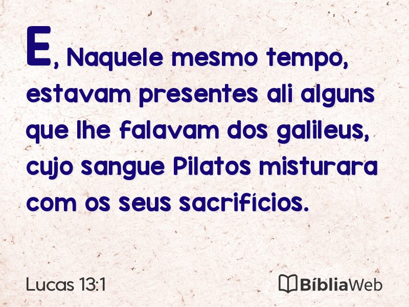 Lucas 13:1 em imagem para compartilhar