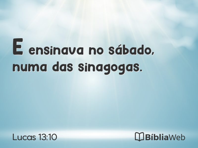 Lucas 13:10 em imagem para compartilhar