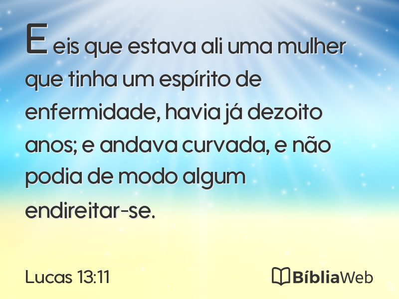 Lucas 13:11 em imagem para compartilhar