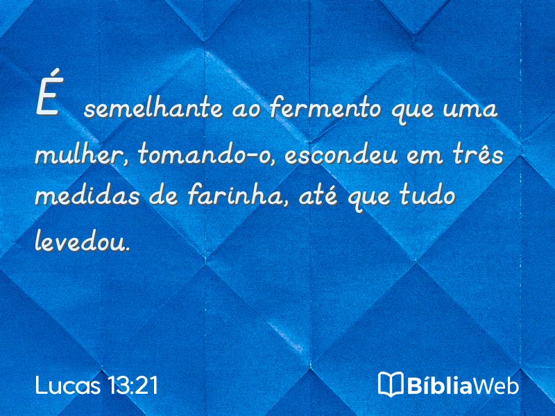 Lucas 13:21 em imagem para compartilhar