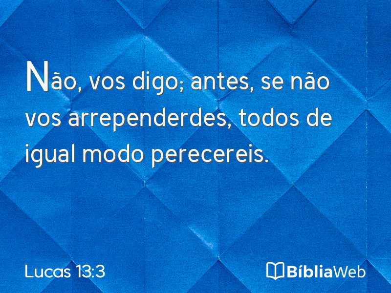 Lucas 13:3 em imagem para compartilhar