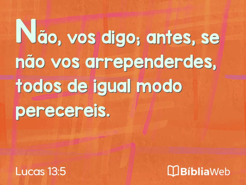 Lucas 13:5 em imagem para compartilhar