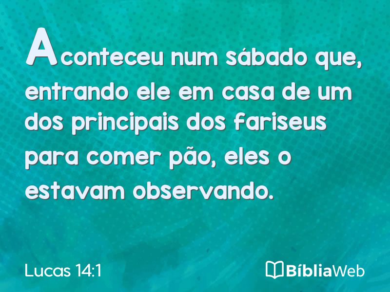Lucas 14:1 em imagem para compartilhar