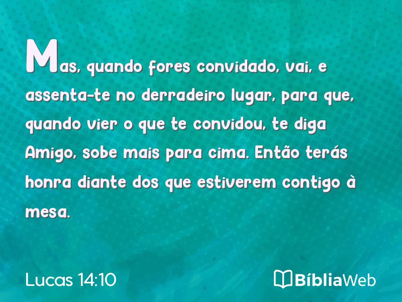 Lucas 14:10 em imagem para compartilhar