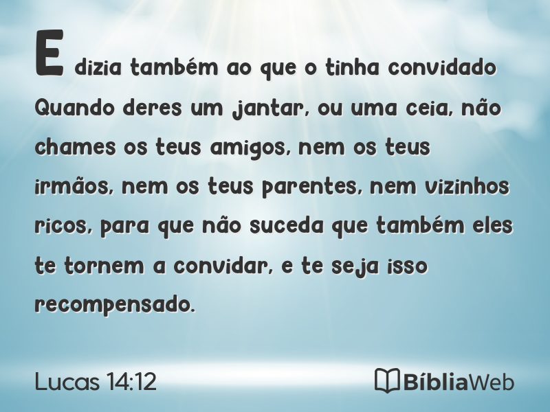 Lucas 14:12 em imagem para compartilhar