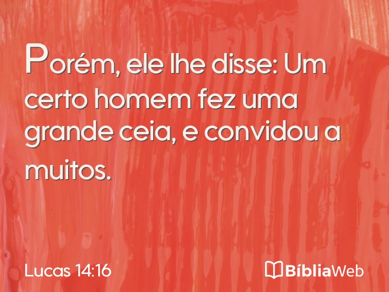 Lucas 14:16 em imagem para compartilhar
