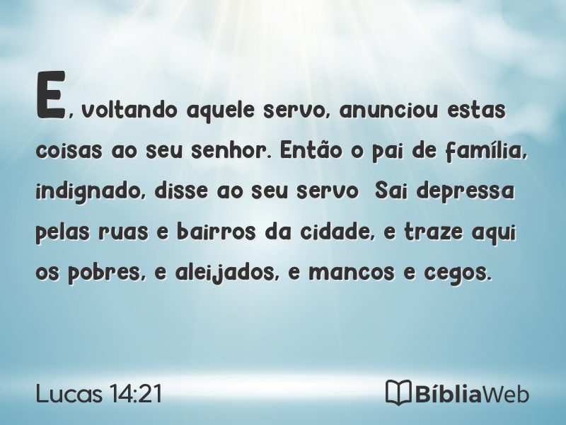 Lucas 14:21 em imagem para compartilhar