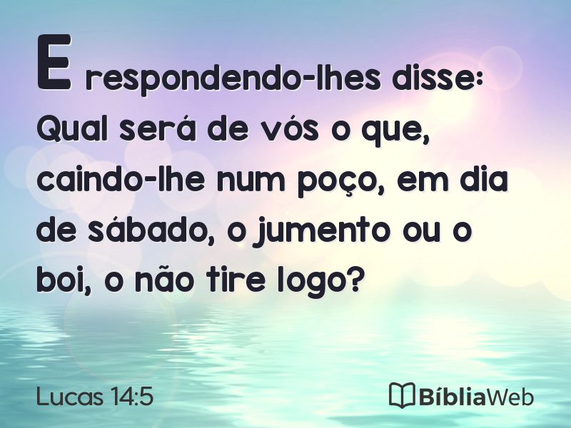 Lucas 14:5 em imagem para compartilhar