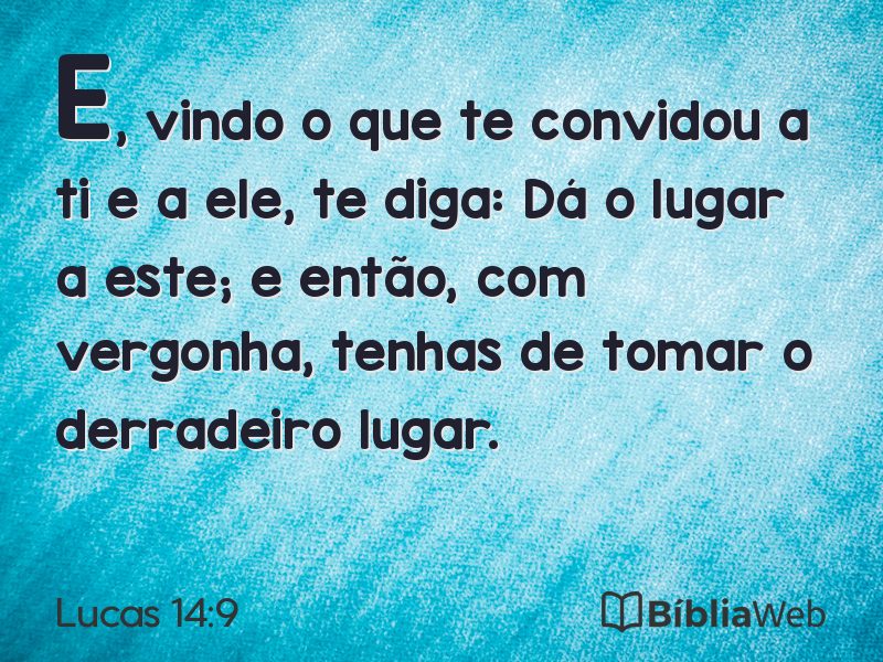 Lucas 14:9 em imagem para compartilhar