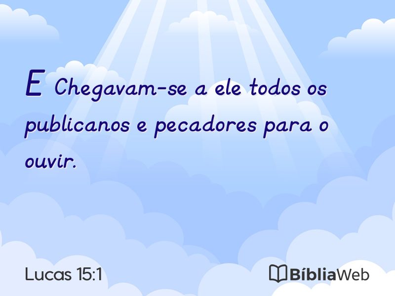 Lucas 15:1 em imagem para compartilhar