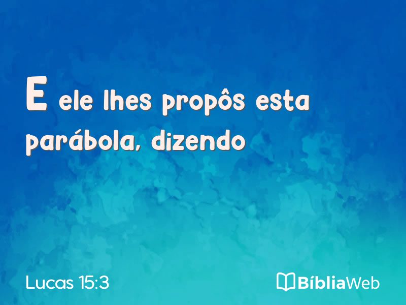 Lucas 15:3 em imagem para compartilhar