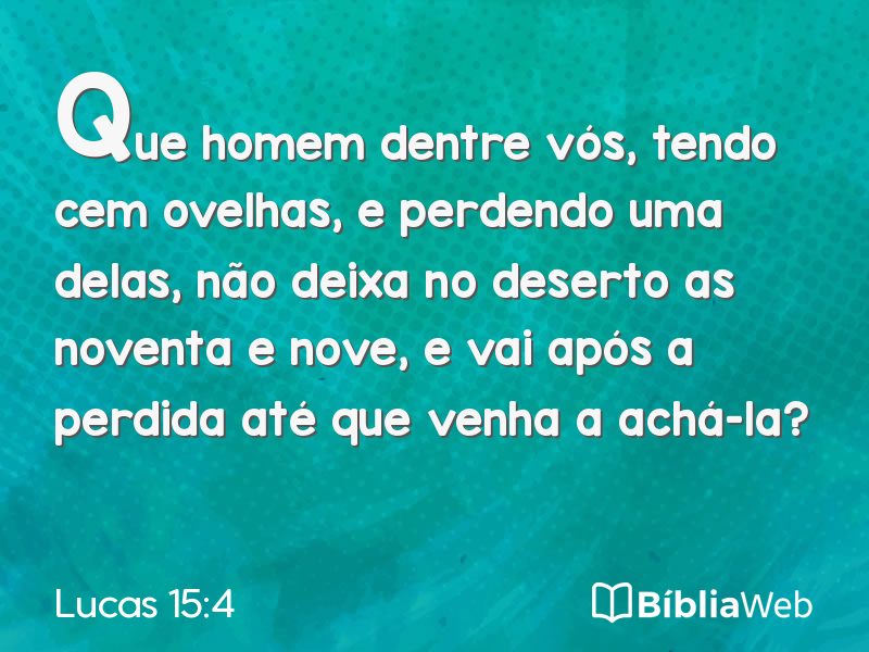Lucas 15:4 em imagem para compartilhar