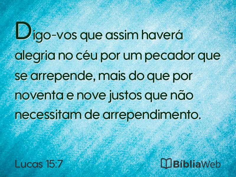 Lucas 15:7 em imagem para compartilhar