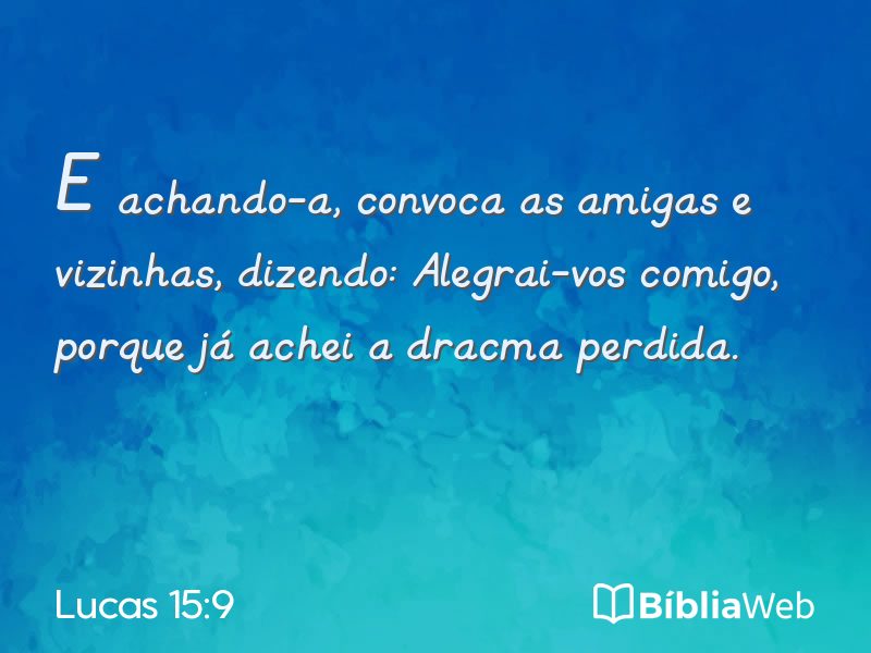 Lucas 15:9 em imagem para compartilhar
