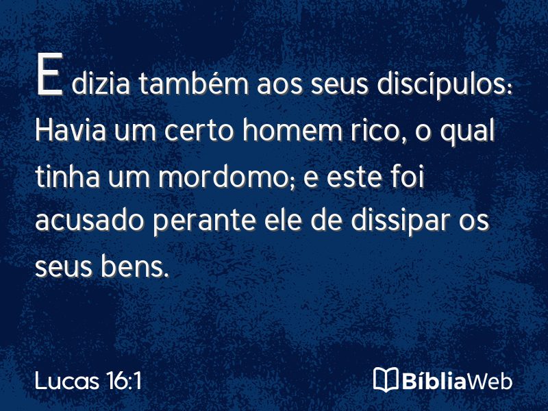 Lucas 16:1 em imagem para compartilhar