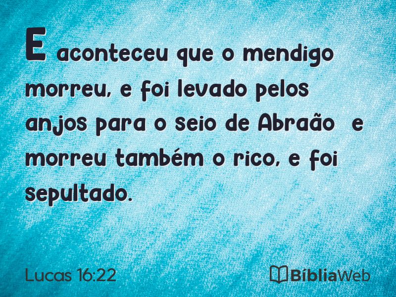 Lucas 16:22 em imagem para compartilhar