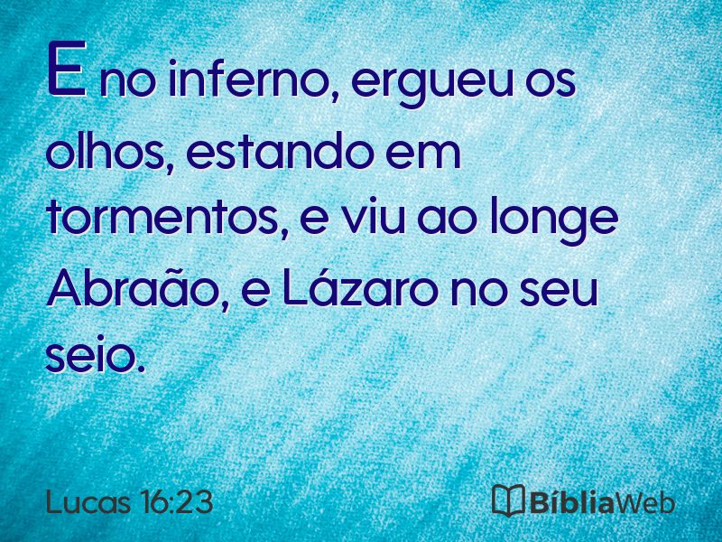Lucas 16:23 em imagem para compartilhar