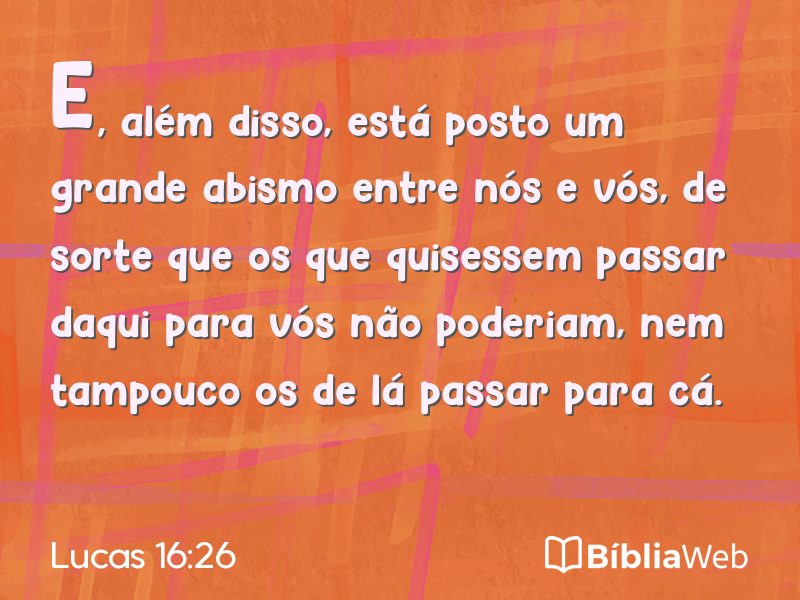Lucas 16:26 em imagem para compartilhar