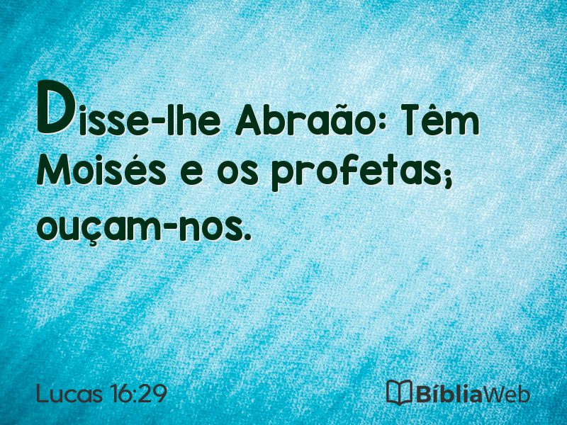Lucas 16:29 em imagem para compartilhar