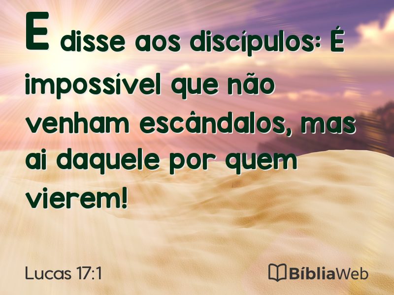 Lucas 17:1 em imagem para compartilhar