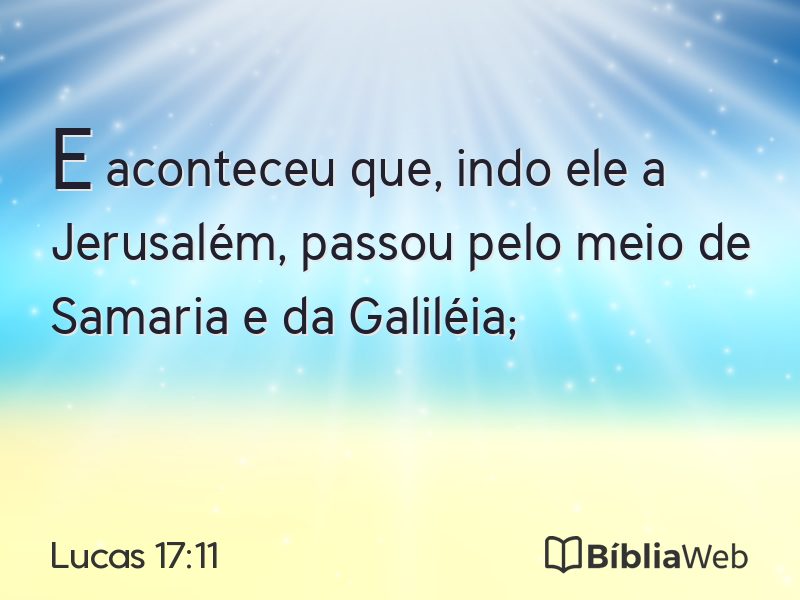Lucas 17:11 em imagem para compartilhar