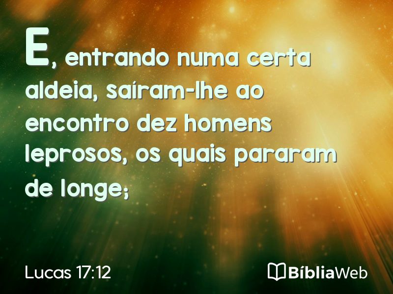 Lucas 17:12 em imagem para compartilhar
