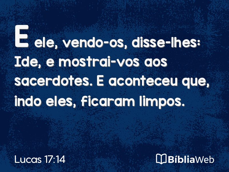 Lucas 17:14 em imagem para compartilhar
