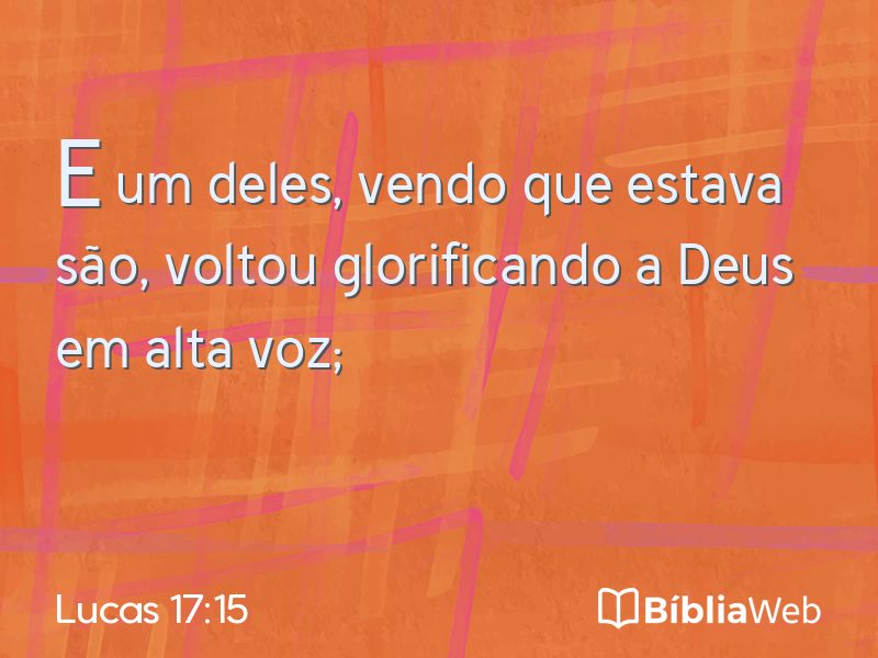 Lucas 17:15 em imagem para compartilhar