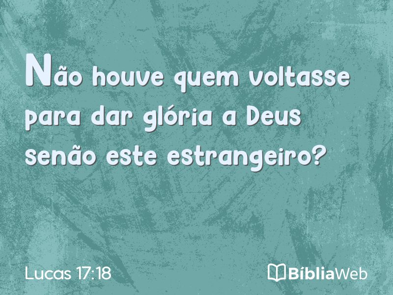 Lucas 17:18 em imagem para compartilhar