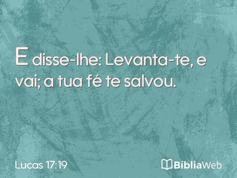 Lucas 17:19 em imagem para compartilhar