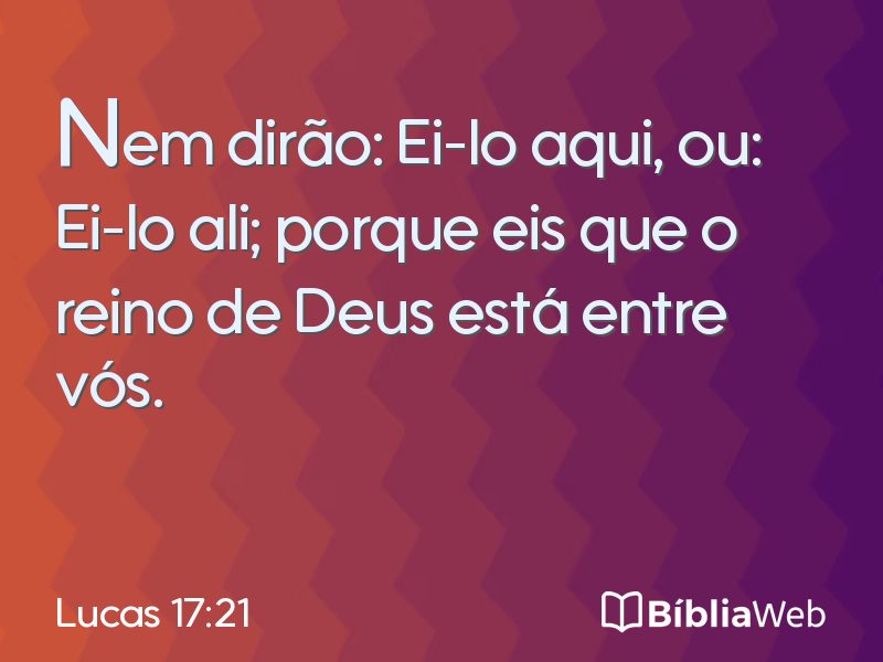 Lucas 17:21 em imagem para compartilhar