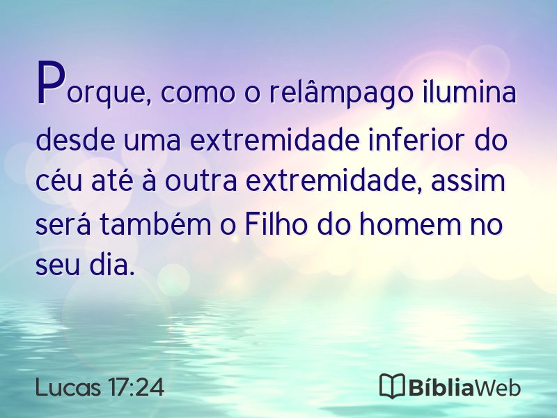 Lucas 17:24 em imagem para compartilhar