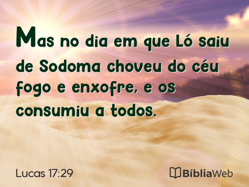 Lucas 17:29 em imagem para compartilhar