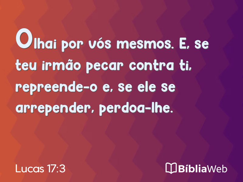 Lucas 17:3 em imagem para compartilhar
