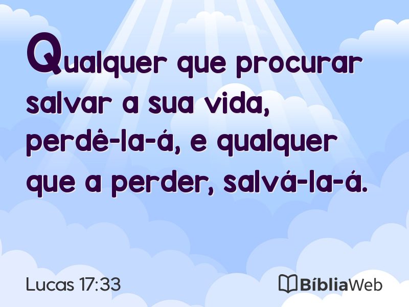 Lucas 17:33 em imagem para compartilhar
