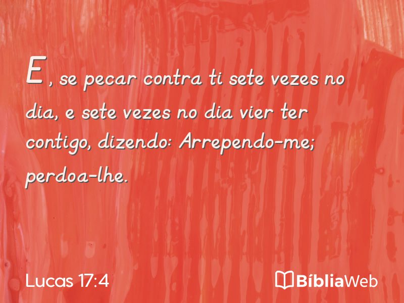 Lucas 17:4 em imagem para compartilhar