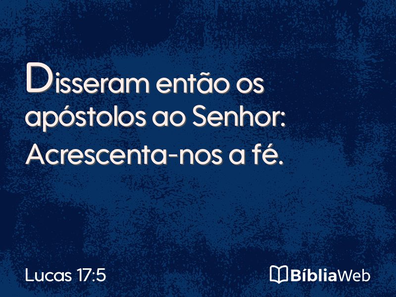 Lucas 17:5 em imagem para compartilhar