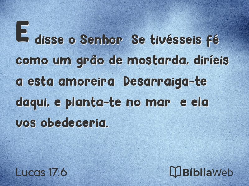 Lucas 17:6 em imagem para compartilhar