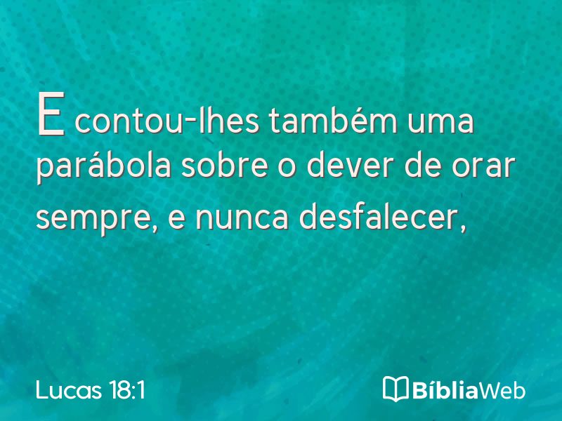 Lucas 18:1 em imagem para compartilhar