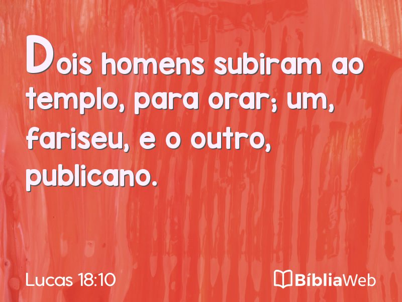 Lucas 18:10 em imagem para compartilhar