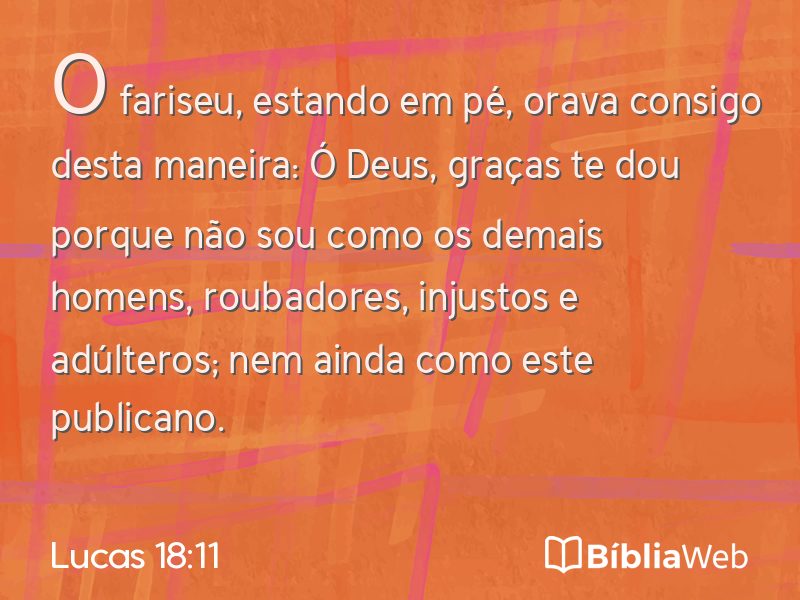 Lucas 18:11 em imagem para compartilhar