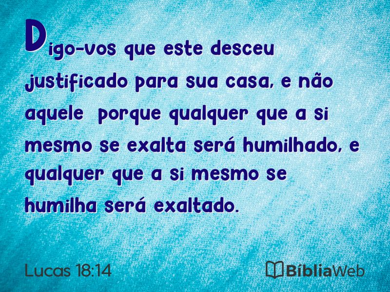 Lucas 18:14 em imagem para compartilhar