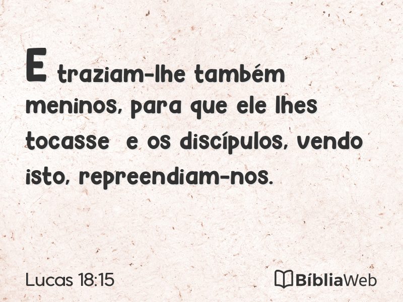 Lucas 18:15 em imagem para compartilhar